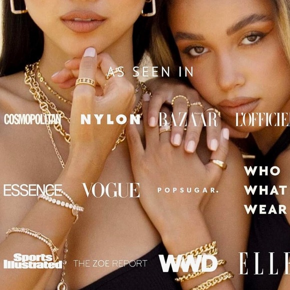 Ettika croissant swirled gold thick hoop earrings brand new - Picture 9 of 11